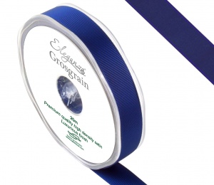 Eleganza Premium Grosgrain Ribbon 15mm x 20m Midnight Blue No.19